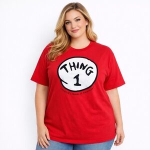 Universal Studios Vintage Tag Red Thing 1 Graphic T-Shirt Sz 2XL